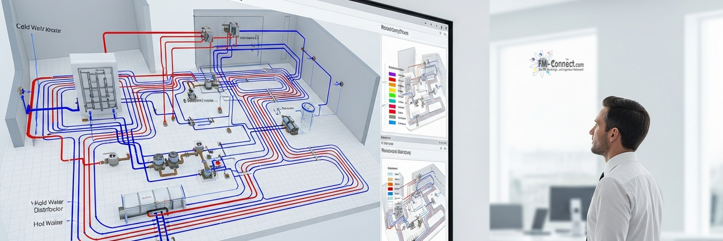 Raumheizflächen mit Warmwasser
