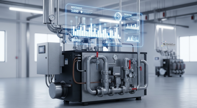 Schematische Darstellung von Wartungsintervallen für Heizungssysteme mit einer Übersicht über zyklische Prüfungszeiträume und Instandhaltungsmaßnahmen.