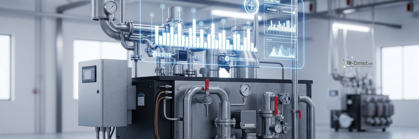 Schematische Darstellung von Wartungsintervallen für Heizungssysteme mit einer Übersicht über zyklische Prüfungszeiträume und Instandhaltungsmaßnahmen.
