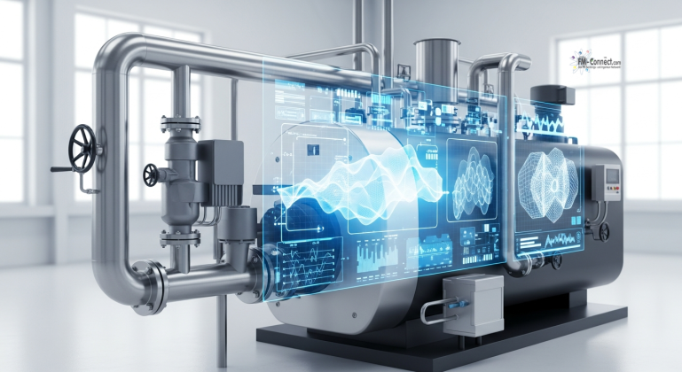 Ölheizung mit Brennwerttechnik: Aufbau und effiziente Funktionsweise eines modernen Öl-Heizsystems. Funktionsschema einer modernen Öl-Brennwertheizung zur effizienten Wärmeerzeugung unter Nutzung der im Abgas enthaltenen Kondensationswärme.