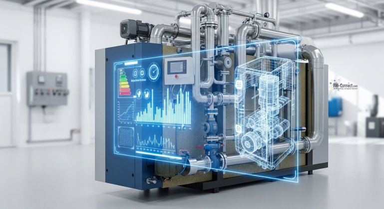 Moderne Wärmeerzeuger im Überblick: Zentrale Komponenten für die effiziente Erzeugung von Heizenergie. Schematische Darstellung verschiedener Wärmeerzeuger zur Umwandlung von Energieträgern in nutzbare Wärme für Heizungssysteme.