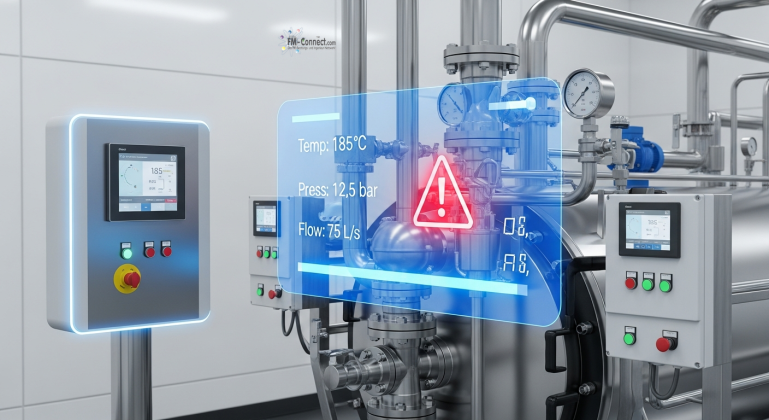 Störmelde- und Alarmsysteme: Sicherheitseinrichtungen zur frühzeitigen Fehlererkennung und Vermeidung von Betriebsausfällen in Heizungsanlagen. Schematische Darstellung von Störmelde- und Alarmsystemen in der Heizungstechnik zur automatischen Erfassung und Weiterleitung von Anlagenfehlern an den Betreiber.