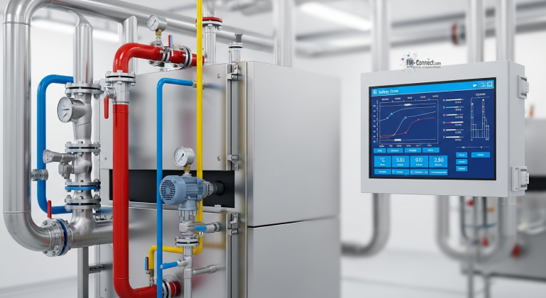 Sicherheits- und Risikofaktoren in der Heiztechnik: Analyse von Schutzmaßnahmen zur Gewährleistung der Betriebssicherheit und Schadensprävention. Schematische Darstellung der Sicherheits- und Risikofaktoren bei Wärmeerzeugungsanlagen zur Identifikation und Bewertung potenzieller Gefahrenquellen im technischen Anlagenbetrieb.