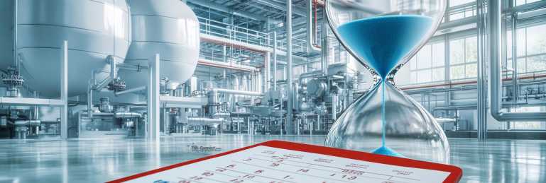 Projekt-Timeline Heiztechnik: Strukturierte Zeitplanung für die erfolgreiche Umsetzung von Modernisierungsmaßnahmen und Anlagen-Upgrades. Schematische Darstellung einer Timeline für Heiztechnik-Projekte mit den Phasen Planung, Ausschreibung, Installation und Inbetriebnahme im zeitlichen Verlauf.