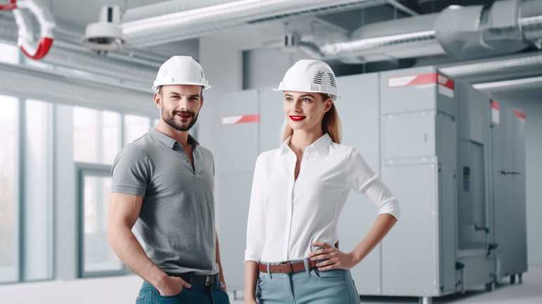 Partnermanagement in der Heiztechnik: Strukturierte Kommunikation und Bedarfsanfrage zur Anpassung bestehender Serviceverträge an neue Anlagenkonfigurationen. Schematische Übersicht über individuelle Heiztechniklösungen zur Information von Vertragspartnern über anstehende Systemanpassungen und Modernisierungsmaßnahmen beim Neubau..